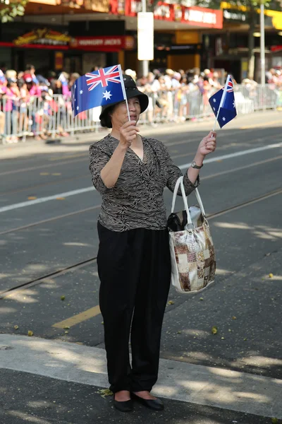 Divák během Austrálie den Parade v Melbourne — Stock fotografie