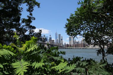 Brooklyn Bridge Park Manhattan'dan görünümünü