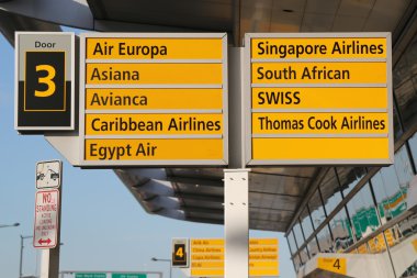Havayolu işaretleri Jfk Havaalanı Terminal 4