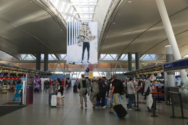 Delta havayolu Terminal 4'te New York Jfk Havalimanı içinde.