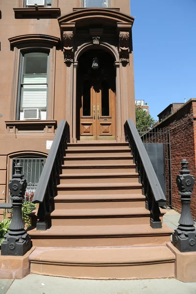 New York City brownstones at historic Brooklyn Heights — Stock Photo, Image