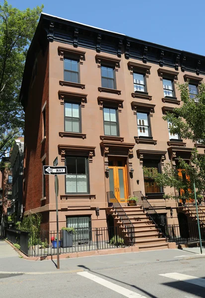 Brownstones de la ciudad de Nueva York en Brooklyn Heights — Foto de Stock