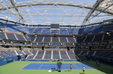 Yeni geliştirilmiş Arthur Ashe Stadı'nda Billie Jean King Ulusal Tenis Merkezi Amerika Açık turnuvası için hazır 