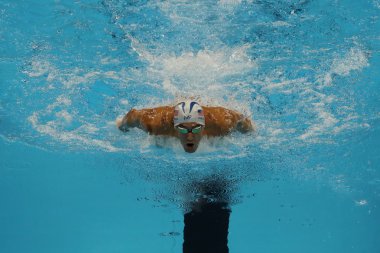 Erkekler 200 m bireysel karışık Rio 2016 Olimpiyat Oyunları Olimpiyat Şampiyonu Michael Phelps Amerika Birleşik Devletleri yarışıyor