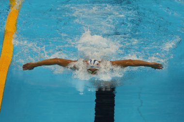 Erkekler 200 m bireysel karışık Rio 2016 Olimpiyat Oyunları Olimpiyat Şampiyonu Michael Phelps Amerika Birleşik Devletleri yarışıyor