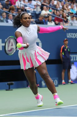 Bize açık 2016 dört maç yuvarlak onu sırasında eylem Grand Slam şampiyonu Serena Williams Amerika Birleşik Devletleri 