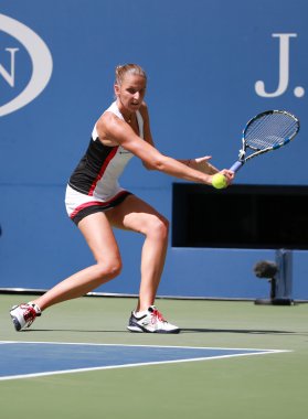 Profesyonel tenis oyuncusu Karolina Pliskova Çek Cumhuriyeti eylem onun turda dört bize açık 2016 maç 