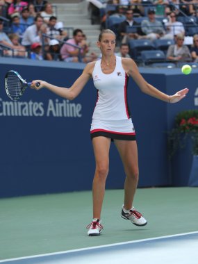 Profesyonel tenis oyuncusu Karolina Pliskova Çek Cumhuriyeti eylem onun turda dört bize açık 2016 maç 