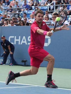 Grand Slam şampiyonluğu Stanislas Wawrinka İsviçre'nin bize açık 2016 onun yuvarlak dört maç sırasında eylem:
