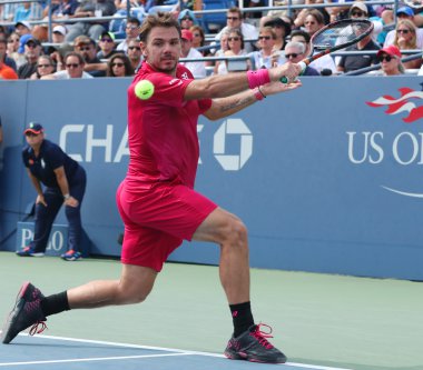 Grand Slam şampiyonluğu Stanislas Wawrinka İsviçre'nin bize açık 2016 onun yuvarlak dört maç sırasında eylem: