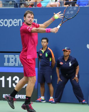 Grand Slam bize açık 2016, ilk tur maçı sırasında eylem Stanislas Wawrinka İsviçre şampiyonu
