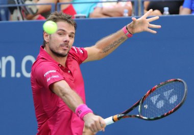 Grand Slam bize açık 2016, ilk tur maçı sırasında eylem Stanislas Wawrinka İsviçre şampiyonu