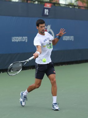 12 kez Grand Slam şampiyonu Sırp Novak Cokoviç, Us Open 2016 için antrenmanlar