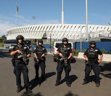 New York polisi counter Terörizm memurları güvenlik sağlama