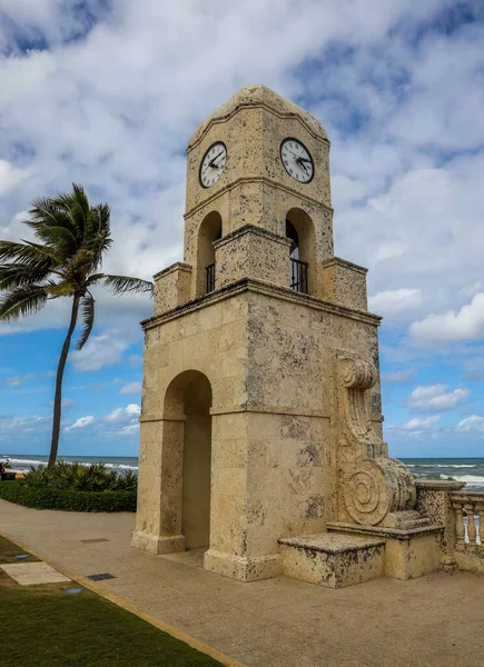 Wieża Zegarowa Worth Avenue Palm Beach Floryda — Zdjęcie stockowe