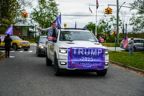 Brooklyn New York Oktober 2020 President Trump Supportrar Delta New — Stockfoto