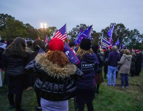 Brooklyn Nowy York Październik 2020 Zwolennicy Prezydenta Trumpa Uczestniczą Rajdzie — Zdjęcie stockowe