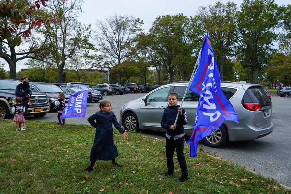 Brooklyn Nueva York Octubre 2020 Los Partidarios Del Presidente Trump —  Fotos de Stock