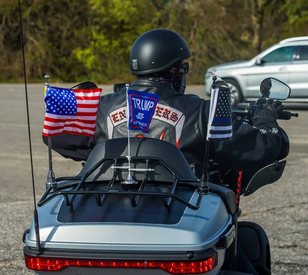 Brooklyn New York November 2020 President Trump Supportrar Motorcyklar Delta — Stockfoto