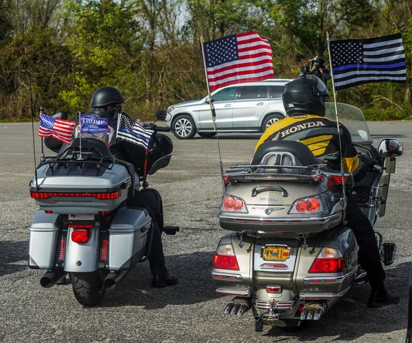 Brooklyn New York November 2020 President Trump Supporters Motorcycles Participate — Stock Photo, Image