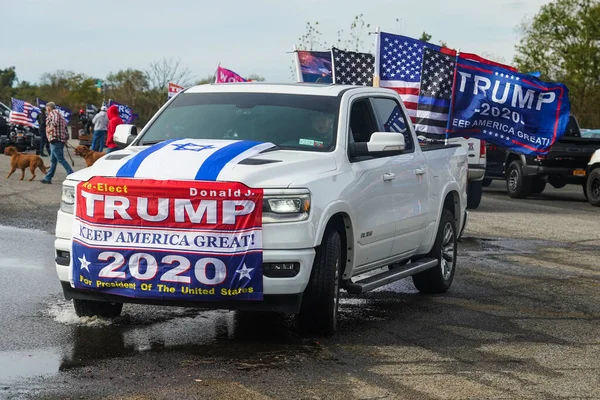 Brooklyn Nueva York Noviembre 2020 Los Partidarios Del Presidente Trump — Foto de Stock