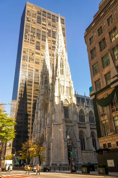 Nova Iorque Novembro 2020 Catedral São Patrício Nova York — Fotografia de Stock