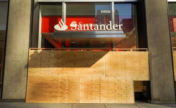New York November 2020 Die Filiale Der Santander Bank Der — Stockfoto