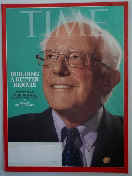 Brooklyn New York November 2020 Time Magazine Issue Bernie Sanders — Stock Photo, Image