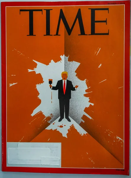 Brooklyn New York November 2020 Time Magazine Issue President Donald — Stock Photo, Image