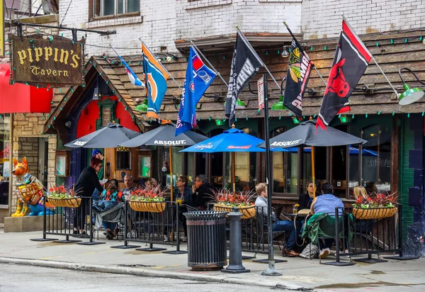 Chicago Illinois Maio 2019 Pippin Tavern Decades Old Neighborhood Irish — Fotografia de Stock