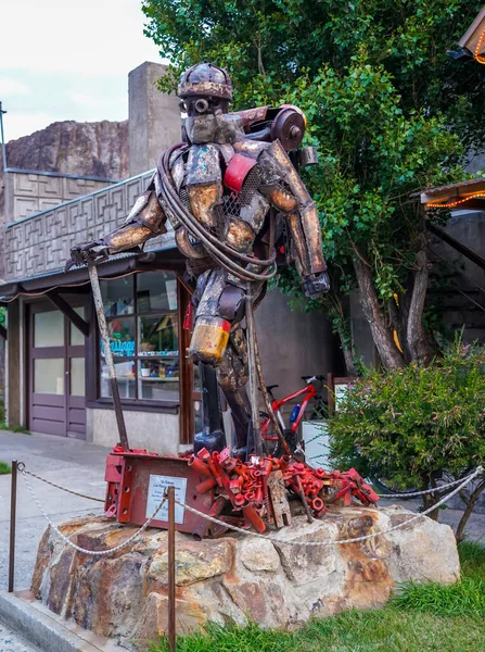 Chalten Argentina Febrero 2020 Estatua Homenaje Los Pioneros Del Alpinismo — Foto de Stock