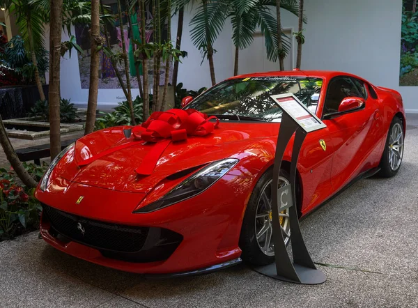 Bal Harbour Florida December 2020 Ferrari 812 Superfast Display Bal — Stock Photo, Image