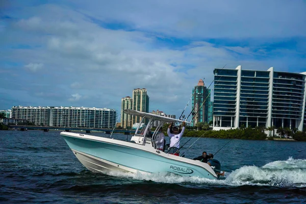 Aventura Florida Gennaio 2021 Barche Condomini Lusso Aventura Miami Florida — Foto Stock