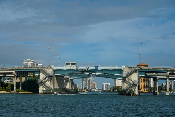 North Miami Beach Florida Styczeń 2021 163Rd Intracoastal Waterway Drawbridge — Zdjęcie stockowe