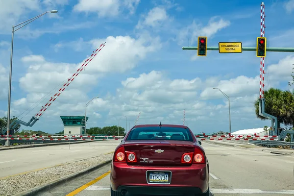 Jardines Playa Palma Florida Abril 2021 Pga Boulevard Draw Bridge —  Fotos de Stock