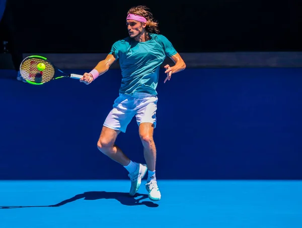 Melbourne Australia Ocak 2019 Yunan Profesyonel Tenisçi Stefanos Tsitsipas Melbourne — Stok fotoğraf