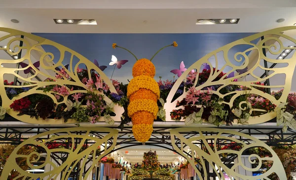 Flower Decoration Famous Macy Annual Flower Show Macy Herald Square — Stock Photo, Image