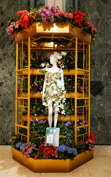New York Května 2021 Květinová Výzdoba Během Slavné Macy Annual — Stock fotografie
