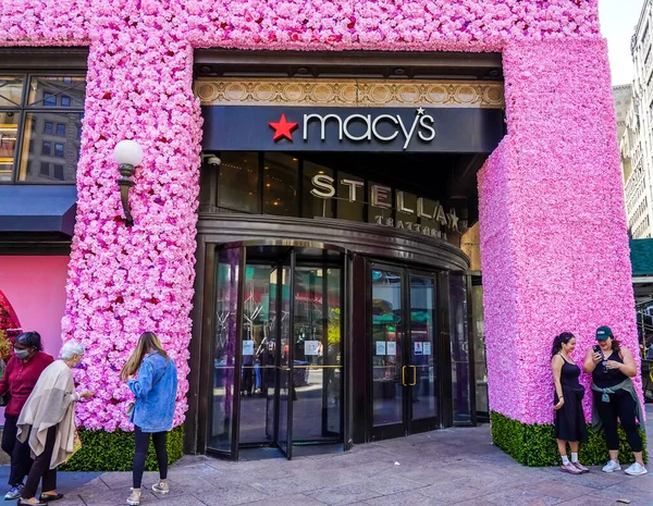 New York Mai 2021 Eintrittsschild Macy Herald Square Während Der — Stockfoto
