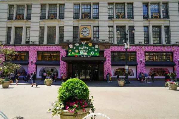 New York Mai 2021 Panneau Entrée Macy Herald Square Lors — Photo