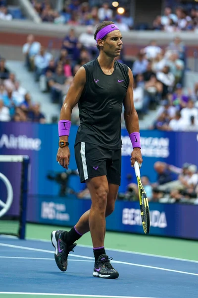 Nova Iorque Setembro 2019 Rafael Nadal Campeão Open Espanha Ação — Fotografia de Stock