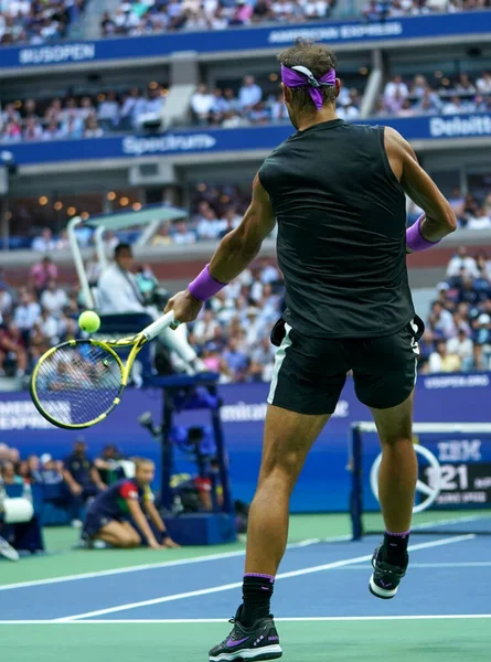 New York 2019年9月8日 2019年9月8日アメリカニューヨークのビリー ジーン キング ナショナル テニスセンターで行われたダニエル メドベージェフとの決勝戦でスペインのオープンチャンピオン ラファエル — ストック写真
