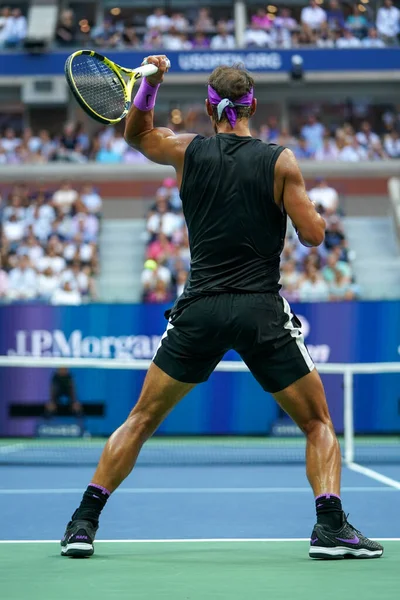 New York Septembre 2019 Rafael Nadal Champion Open 2019 Action — Photo