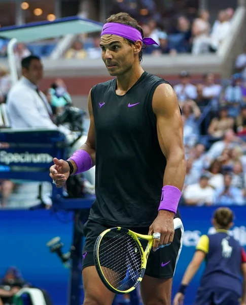 Nueva York Septiembre 2019 Campeón Del Abierto Estados Unidos Rafael — Foto de Stock