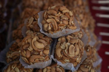 Kaju Karamelli Marşmelov Topları Eski tarz şekerler