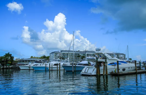 West Florida June 2016 Yachts Sailing Boats Key West Bight — 图库照片