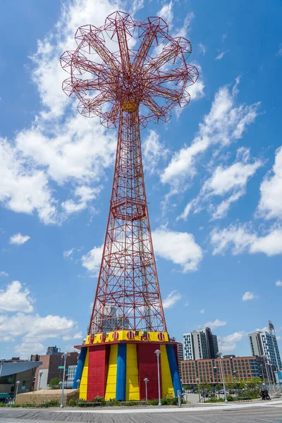 Parachutesprong Toren Beroemde Coney Island Bezienswaardigheid Brooklyn — Stockfoto