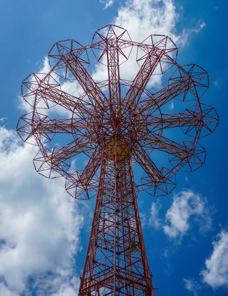 Wieża Skoku Spadochronowego Słynny Zabytek Coney Island Brooklynie — Zdjęcie stockowe