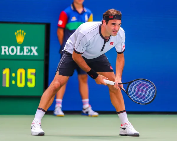 New York Září 2019 Násobný Šampion Grand Slam Roger Federer — Stock fotografie