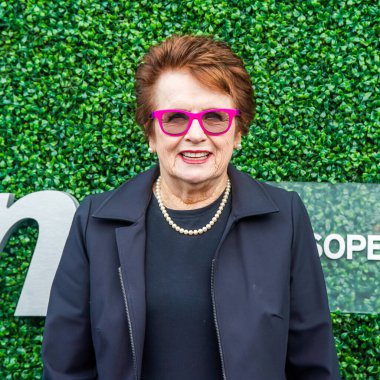 NEW YORK - 7 Eylül 2019 'da New York' taki Ulusal Tenis Merkezi 'nde oynanan 2019 ABD Açık Kadınlar final maçından önce mavi halıda Grand Slam Şampiyonu Billie Jean King vardı.